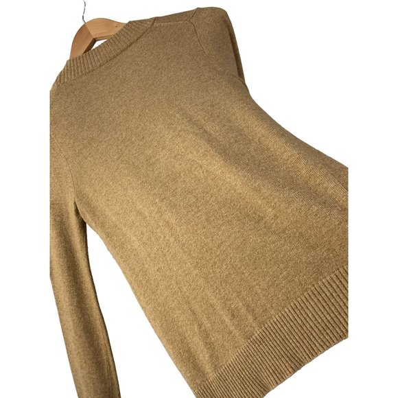 Womens J Crew Lightweight Tan V-neck Sweater Small Cashmere Blend 6609 LS GUC - Picture 8 of 10